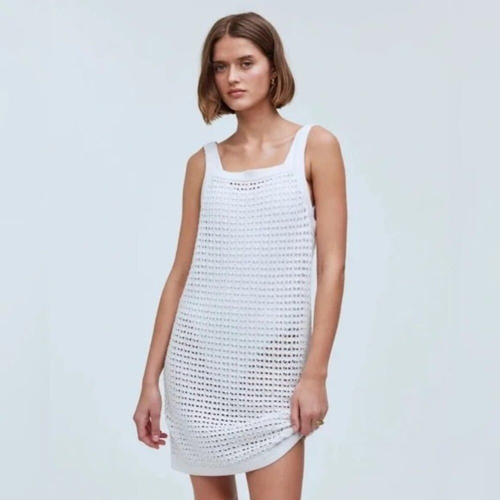 Madewell White Knit Swim Coverup
